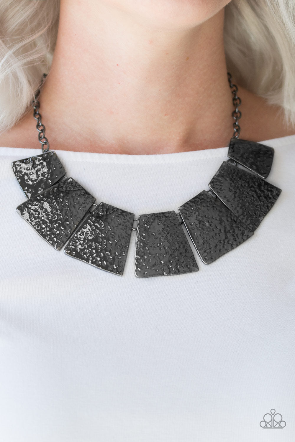 Here Comes The Huntress- Gunmetal Necklace- Paparazzi Accessories