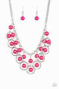 Really Rococo- Pink and Silver Necklace- Paparazzi Accessories