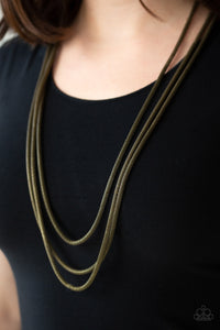 Street Sweep- Brass Necklace- Paparazzi Accessories