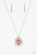 Load image into Gallery viewer, Summer Sunbeam- Orange and Silver Necklace- Paparazzi Accessories
