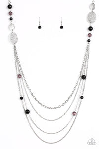 The SUMMERTIME Of Your Life- Black and Silver Necklace- Paparazzi Accessories