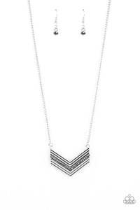 Armed and FABULOUS- Silver Necklace- Paparazzi Accessories