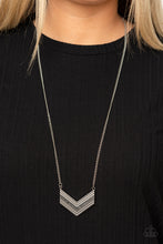 Load image into Gallery viewer, Armed and FABULOUS- Silver Necklace- Paparazzi Accessories