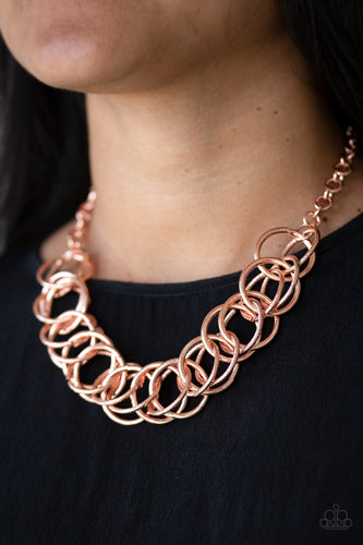 Heavy Metal Hero- Copper Necklace- Paparazzi Accessories