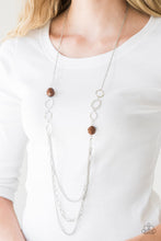 Load image into Gallery viewer, Margarita Masquerades- Brown and Silver Necklace- Paparazzi Accessories