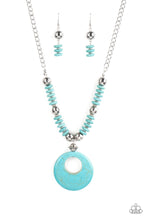 Load image into Gallery viewer, Oasis Goddess- Blue and Silver Necklace- Paparazzi Accessories