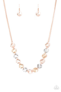 Simple Sheen- Multi-toned Rose Gold Necklace- Paparazzi Accessories