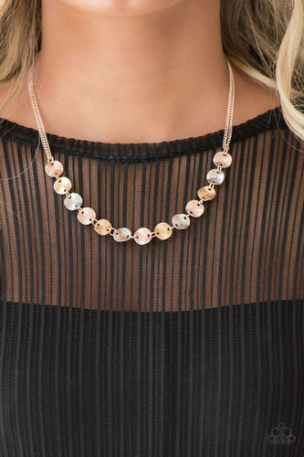 Simple Sheen- Multi-toned Rose Gold Necklace- Paparazzi Accessories