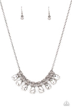 Load image into Gallery viewer, Sparkly Ever After- White and Gunmetal Necklace- Paparazzi Accessories