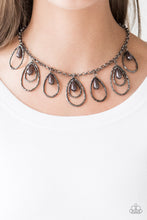 Load image into Gallery viewer, Rustic Ritz- Black and Gunmetal Necklace- Paparazzi Accessories