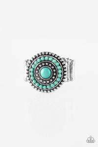 Tide Pools- Green and Silver Ring- Paparazzi Accessories