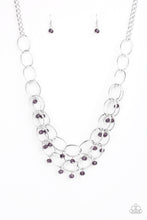 Load image into Gallery viewer, Yacht Tour- Purple and Silver Necklace- Paparazzi Accessories