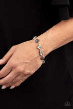Load image into Gallery viewer, Eden Etiquette- White and Silver Bracelet- Paparazzi Accessories