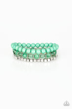 Load image into Gallery viewer, Globetrotter Glam- Green and Silver Bracelets- Paparazzi Accessories
