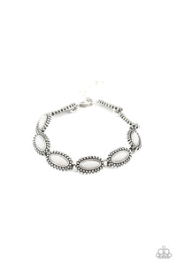 Mineral Magic- White and Silver Bracelet- Paparazzi Accessories
