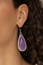 Load image into Gallery viewer, Oasis Sheen- Purple and Silver Earrings- Paparazzi Accessories