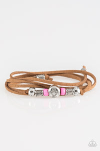 Find Your Way- Pink and Silver Bracelet- Paparazzi Accessories