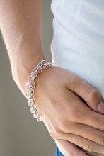 Load image into Gallery viewer, Life Of The Block Party- Pink and Silver Bracelet- Paparazzi Accessories