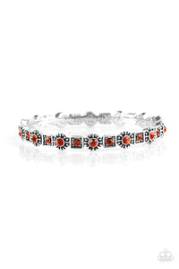 Spring Inspiration- Orange and Silver Bracelet- Paparazzi Accessories