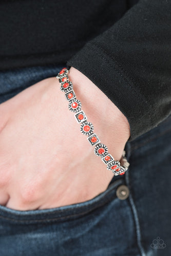 Spring Inspiration- Orange and Silver Bracelet- Paparazzi Accessories