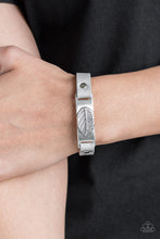 Load image into Gallery viewer, Take The LEAF- Silver Wrap Bracelet- Paparazzi Accessories