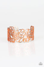 Load image into Gallery viewer, Victorian Gardens- Orange and Silver Bracelet- Paparazzi Accessories