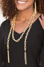 Load image into Gallery viewer, SCARFED For Attention- Gold Necklace- Paparazzi Accessories