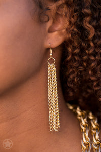 SCARFED For Attention- Gold Necklace- Paparazzi Accessories