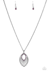 Court Couture- Purple and Gunmetal Necklace- Paparazzi Accessories