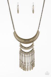 Eastern Empress- Brass Necklace- Paparazzi Accessories