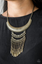 Load image into Gallery viewer, Eastern Empress- Brass Necklace- Paparazzi Accessories