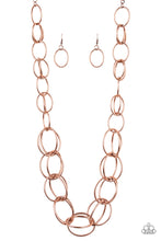 Load image into Gallery viewer, Elegantly Ensnared- Copper Necklace- Paparazzi Accessories