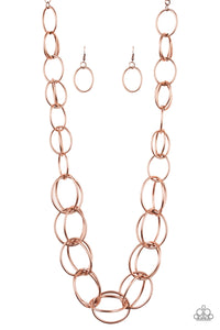 Elegantly Ensnared- Copper Necklace- Paparazzi Accessories