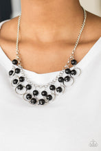 Load image into Gallery viewer, Really Rococo- Black and Silver Necklace- Paparazzi Accessories