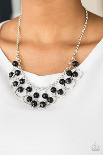 Really Rococo- Black and Silver Necklace- Paparazzi Accessories