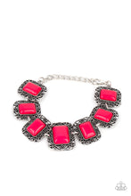 Load image into Gallery viewer, Retro Rodeo- Pink and Silver Bracelet- Paparazzi Accessories
