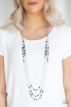Load image into Gallery viewer, Seasonal Sensation- Blue and Silver Necklace- Paparazzi Accessories