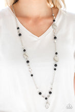 Load image into Gallery viewer, Serenely Springtime- Black and Silver Lanyard- Paparazzi Accessories
