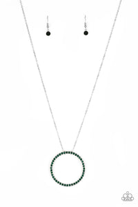 Center Of Attention- Green and Silver Necklace- Paparazzi Accessories