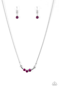 Sparkling Stargazer- Pink and Silver Necklace- Paparazzi Accessories