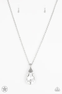 Spellbinding Sparkle- White and Silver Necklace- Paparazzi Accessories