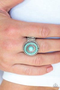 Tide Pools- Blue and Silver Ring- Paparazzi Accessories