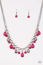 Load image into Gallery viewer, Welcome To Bedrock- Pink and Silver Necklace- Paparazzi Accessories