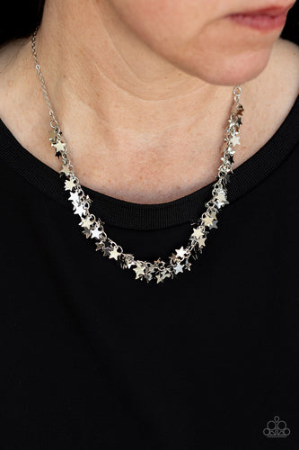 Starry Anthem- Silver Necklace- Paparazzi Accessories