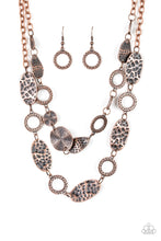 Load image into Gallery viewer, Trippin On Texture- Copper Necklace- Paparazzi Accessories