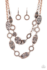 Trippin On Texture- Copper Necklace- Paparazzi Accessories