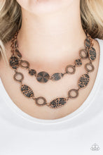 Load image into Gallery viewer, Trippin On Texture- Copper Necklace- Paparazzi Accessories