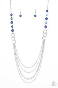 Vividly Vivid- Blue and Silver Necklace- Paparazzi Accessories