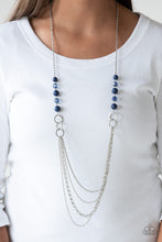 Load image into Gallery viewer, Vividly Vivid- Blue and Silver Necklace- Paparazzi Accessories