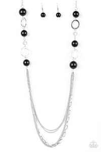 It's About Showtime!- Black and Silver Necklace- Paparazzi Accessories